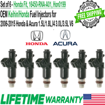 Genuine Flow Matched 6 Pieces Honda Fuel Injectors For 2015 Honda Pilot ... - $84.64