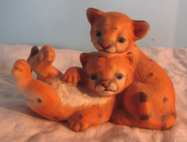 CURIOUS COUGARS BABY  Cubs Figurine Wildlife Collectables MASTERPIECE PO... - £18.02 GBP