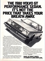 1980 Volvo GT 2 Door Performance Sedan Vintage Print Ad Drawing 80s Wall... - £8.82 GBP