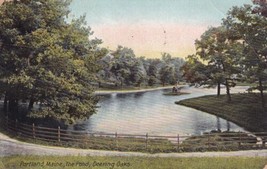 Portland Maine ME The Pond Deering Oaks 1909 Postcard C24 - $2.99