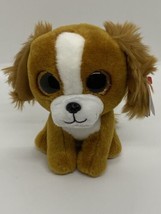 TY Beanie Boos 6&quot; TALA the Brown Dog Plush Stuffed Animal Toy  Heart Tags - £9.45 GBP