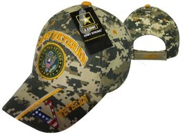 Official US Army Licensed Army Star Vet Veteran on Bill Cap Camo - $18.11
