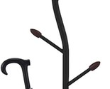 The Black Entryway Hall Tree Coat Rack, Hat Stand, And Umbrella Stand Is... - $55.98
