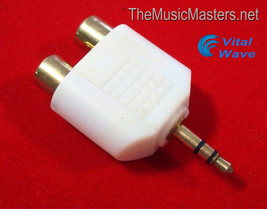 3.5MM 1/8&quot; Stereo Male to (2) RCA Female Jacks Audio &quot;Y&quot; Splitter Adapte... - £5.52 GBP