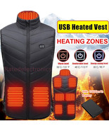 Heated Vest 9 Warm Heating Zones w/ 10000mAh Battery Pack Electric Heati... - £44.55 GBP+