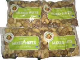 Treasure Harvest Mixed Nut in Shells 1lb packages x4 Total 4lbs BBD Oct ... - $33.66