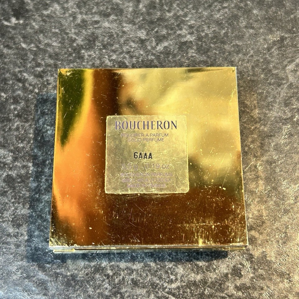 Vintage Boucheron For Women Solid Perfume Hinged Gold Compact 5.5g RARE Item image 5