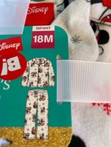 NWT Disney Mickey Mouse Pajamas Christmas Two Piece Set Sz Infant Toddler 18 M - £11.35 GBP