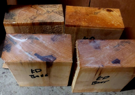 Four Kiln Dried Spalted Basswood Blanks Lathe Turning Block Carve 6 X 6 X 3&quot;AA - £37.15 GBP