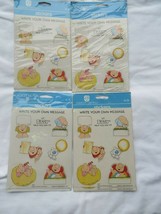 4 Sets Ziggy American Greetings Stickers Vintage Tom Wilson Label Message 1980s  - £12.62 GBP