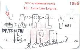 Vintage American Legion Membership Card - £27.07 GBP