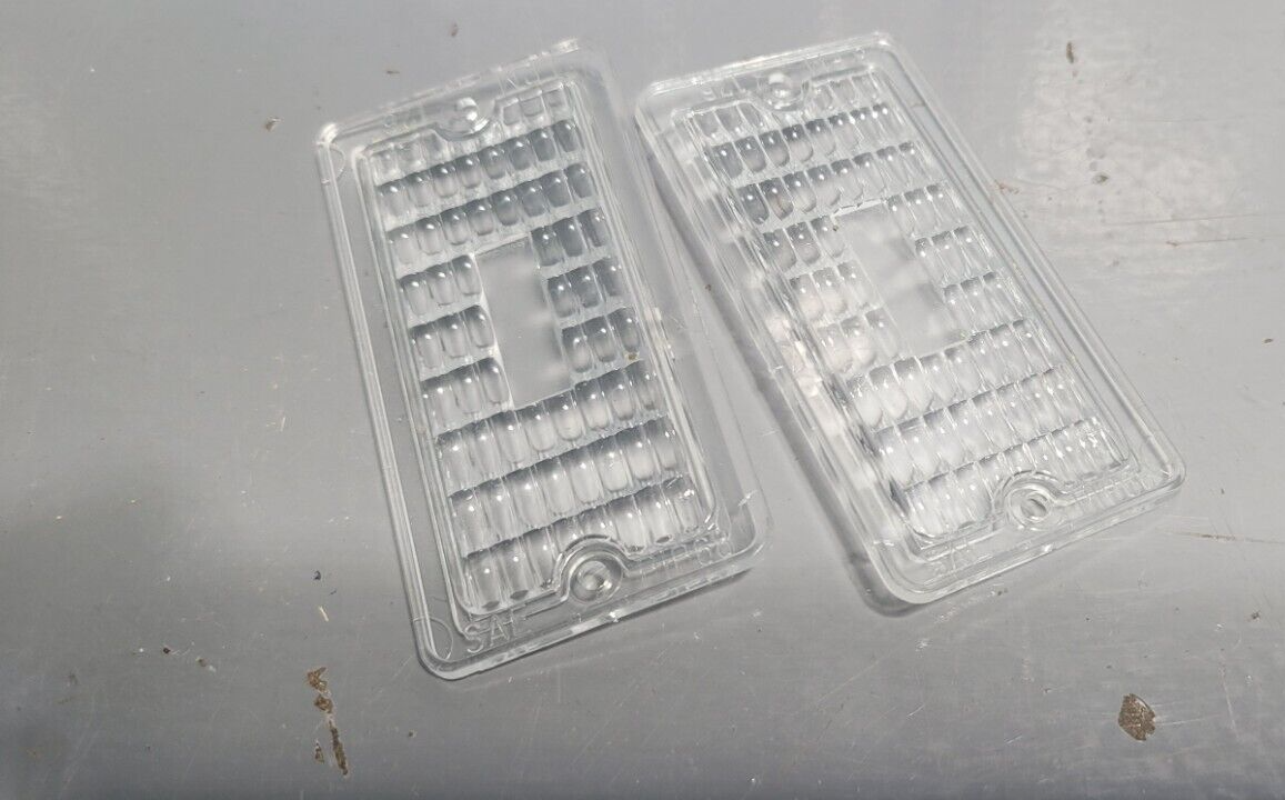 2 PETERSON Clear lamp Lens Rectangle 126-25C INTERIOR LIGHT step well - $9.95