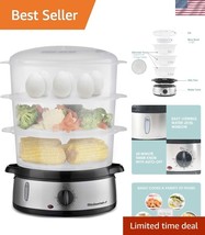 Compact 9 Quart Electric Vegetable Steamer with Auto Shut-Off Timer &amp; Ri... - $65.99