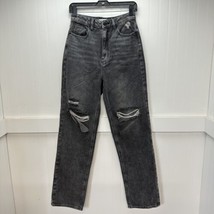 Pacsun Jeans 27 Boyfriend High Rise Gray Denim Womens Distressed 90s Gru... - $31.99