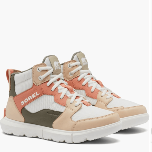 Sorel Explorer II Waterproof  Mid Top Leather Sneaker, Tan Sea Salt Size... - $119.00