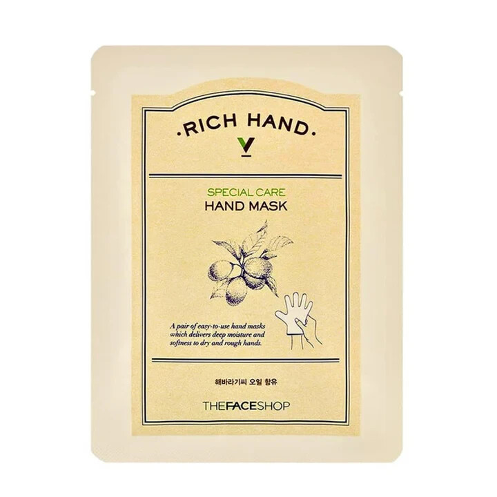 THE FACE SHOP Rich Hand V Special Care Hand Mask - 1pack (2pcs) - $3.96