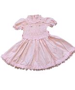 Vintage Girls Pink Smocked Full Circle Dress 3-4T - €24,58 EUR