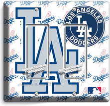LOS ANGELES DODGERS LA BASEBALL TEAM 2 GANG GFI LIGHT SWITCH PLATE BEDRO... - $12.08