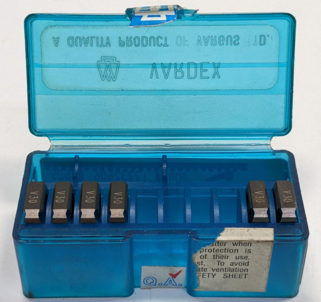LOT of 6 VARGUS VARDEX THREAD MILL INSERTS - 3I 20UNTM2 - Grade V30 - $118.79