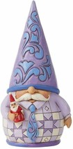 Jim Shore 6009583 Purple Gnome w/Neck Tie Figurine Holding Santa Limited... - $600.48 MXN