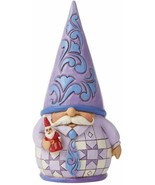 Jim Shore 6009583 Purple Gnome w/Neck Tie Figurine Holding Santa Limited... - $31.68