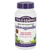Oregon&#39;s Wild Harvest Ashwagandha, 90 Vegetarian Capsules - £15.82 GBP