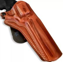 Fits Smith&Wesson 10-6 38 Special 6”BBL Leather Paddle Holster Open Top #1330# R image 3
