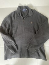 Polo Ralph Lauren Gray Estate Rib 1/4 Zip Pullover Sweater Size XXL - $39.44
