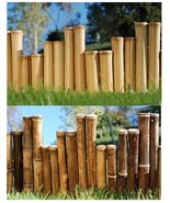 Bamboo Garden Border Edging- Black or Natural Color Choice of 8, 16 or 2... - £43.07 GBP+