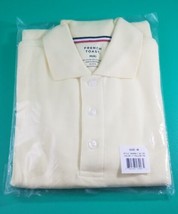 French Toast Boy&#39;s Pique Polo Short Sleeve - Size M (8) Light Yellow uniform - £4.19 GBP
