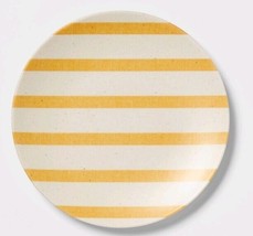 Threshold™ ~ Set of Four (4) ~ Melamine ~ YELLOW STRIPED ~ 8.5&quot; Salad Plate - £23.54 GBP