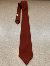 Vintage Polyester Rust Red Pointed Neck Tie-3”Wide x 48”Long - $7.03