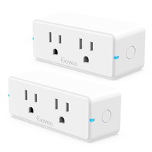 Govee Dual Smart Plug 2 Pack, 15A Wifi Bluetooth Outlet, Alexa And Google - £30.41 GBP