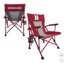 Nebraska Cornhuskers Hard Arm Chair Red NCAA Tailgating Camping Cup Holder - $98.99