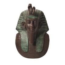 Antique Exquisite Bronze Bust Sculpture Of Egypt King Tut Tutankhamun Heavy 14LB - £514.68 GBP