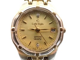 LADY ELGIN ELA24-017 Diamond Quartz Gold Women&#39;s Wristwatch - £78.72 GBP