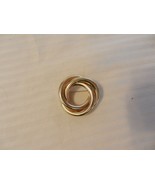 Vintage Gold Tone Round Loop Circle Pin, 3 Loops - $40.00