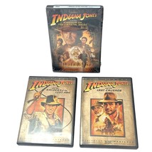 Indiana Jones 3 DVDs Raiders of the Lost Ark Last Crusade Kingdom Crystal Skull - £23.64 GBP