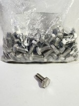 Qty-100-M8 X 1.25 X 16mm Stainless Steel DIN 933 A2-70 Hex Head Bolt-Screw - $69.25