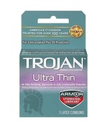 Trojan Ultra Thin with Spermicidal Lubricant, 3 Count - £4.50 GBP