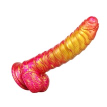 8.66 Inch C-Red Gold Realistic Dildo For Women, Dildo With Strong -Sucti... - $39.99