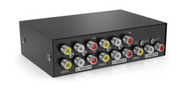 Premium 1 In 4 Out Composite Rca Video Stereo Audio Splitter - £30.32 GBP