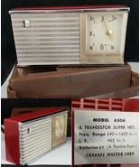 vintage transistor radio 1950&#39;s 1960&#39;s leather Channel Master 6506 BRIGH... - $84.10 CAD
