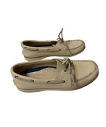 Sperry Top Sider Womens Boat Shoes Beige Size 8 Leather Round Toe Lace U... - £14.70 GBP