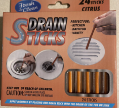Drain Cleaner l Sani Sticks Drains Citrus Clean Odor Free Kitchen Bathroom NEW! - £9.54 GBP