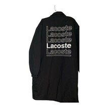 Lacoste LIVE Unisex Long Coach Jacket Black Logo Print Size M New Without Tags image 8