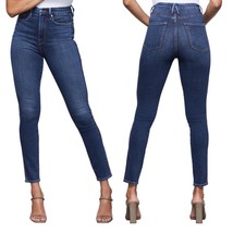 Good American Good Curve High Waist Ankle Skinny Jeans, Dark Wash. Size 6, Nwt - £94.21 GBP