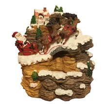 1998 Heritage Mint Ltd Santa in Sleigh Figurine Music Box 8 Christmas Songs - £35.25 GBP