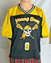 Game Gear Young Bloods Men&#39;s Lacrosse Jersey Size L Yellow Black Pirate ... - $22.53