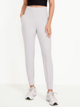 Old Navy High Rise PowerSoft 7/8 Joggers Womens M Tall Light Gray NEW - £23.36 GBP